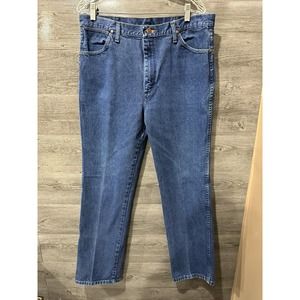 Wrangler Jeans Mens 36x32 Blue 936 PWD Straight Cowboy Western Denim Cotton